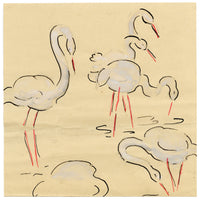 Jean Mary Ogilvie, Art Deco Stork Pattern Design – 1930s gouache painting