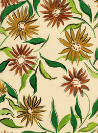 Jean Mary Ogilvie, Vintage Flower Bloom Pattern Design – 1930s gouache painting