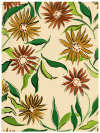 Jean Mary Ogilvie, Vintage Flower Bloom Pattern Design – 1930s gouache painting