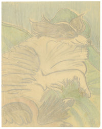 Jean Mary Ogilvie, Sleeping Collie Dog – 1930s pastel drawing