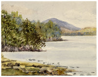 Keswick Sketching Club, Lake District View – 1870s watercolour painting
