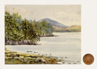 Keswick Sketching Club, Lake District View – 1870s watercolour painting