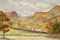 Keswick Sketching Club, Lake District View from Dining Room Window – 1872 watercolour painting