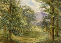 Keswick Sketching Club, Forest Glade, Lake District, Scott's Marmion – 1875 watercolour painting