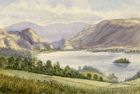 Keswick Sketching Club, Lake District View – 1870s watercolour painting