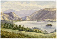 Keswick Sketching Club, Lake District View – 1870s watercolour painting