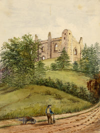 Keswick Sketching Club, St Catherine's Chapel, Guildford, Surrey – 1874 watercolour painting