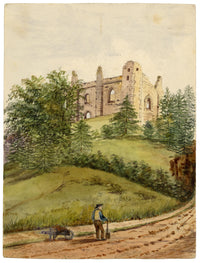 Keswick Sketching Club, St Catherine's Chapel, Guildford, Surrey – 1874 watercolour painting