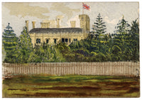 Cmdr Alfred M. Causton RN, Government House, Sydney Cove, Australia – 1873 watercolour painting