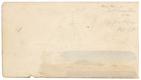 Cmdr Alfred M. Causton RN, Sydney Harbour, New South Wales, Australia – 1868 watercolour painting