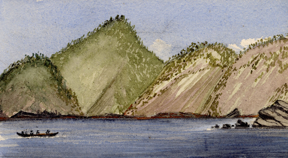 Cmdr Alfred M. Causton RN, Corregidor Island, Philippines, East Indies – 1869 watercolour painting