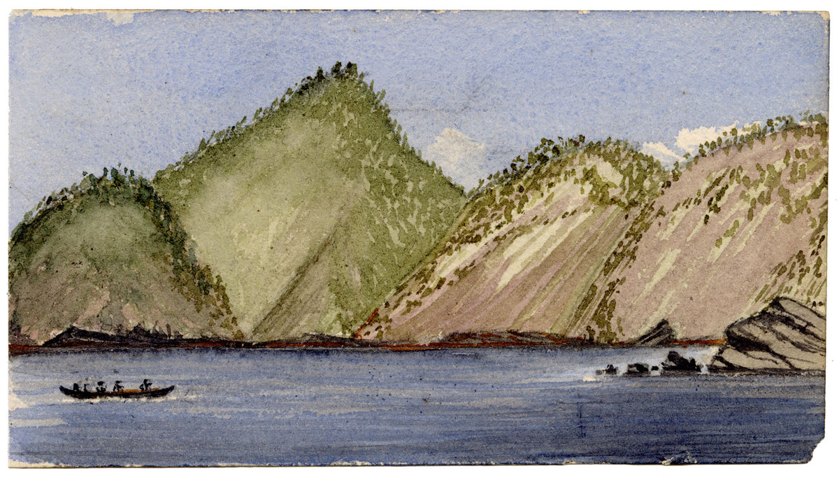 Cmdr Alfred M. Causton RN, Corregidor Island, Philippines, East Indies – 1869 watercolour painting