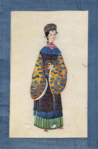 Chinese Qing Dynasty Album of Court Figure Paintings on Pith, Canton, 19th-century