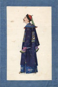 Chinese Qing Dynasty Album of Court Figure Paintings on Pith, Canton, 19th-century