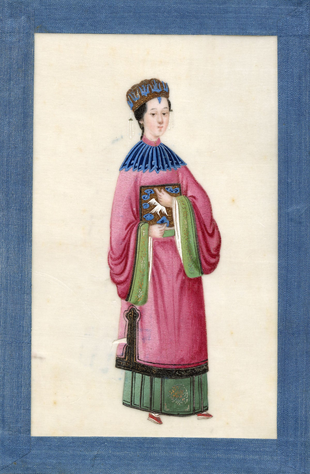 Chinese Qing Dynasty Album of Court Figure Paintings on Pith, Canton, 19th-century