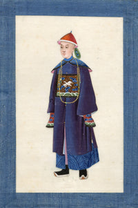 Chinese Qing Dynasty Album of Court Figure Paintings on Pith, Canton, 19th-century