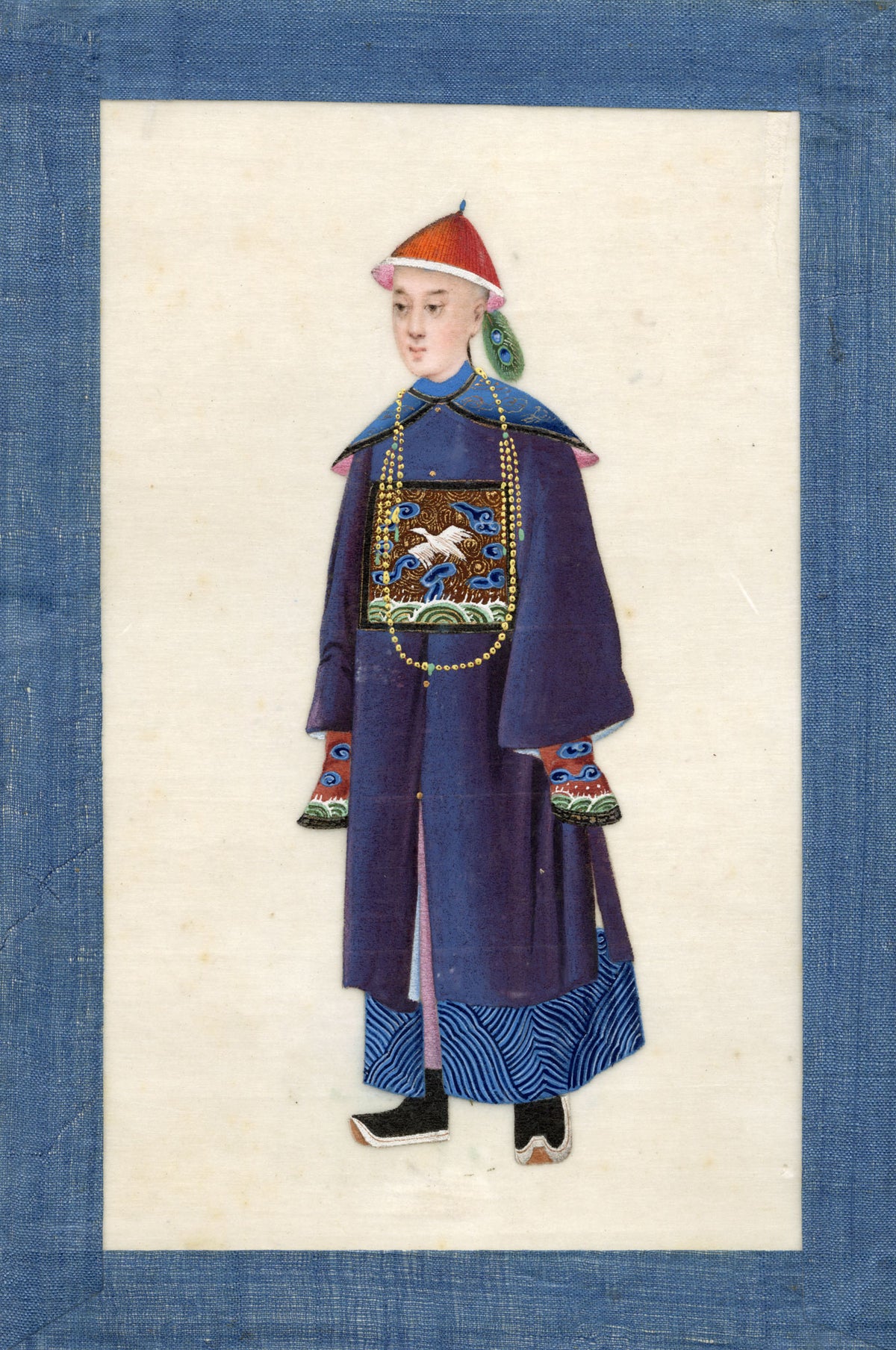 Chinese Qing Dynasty Album of Court Figure Paintings on Pith, Canton, 19th-century