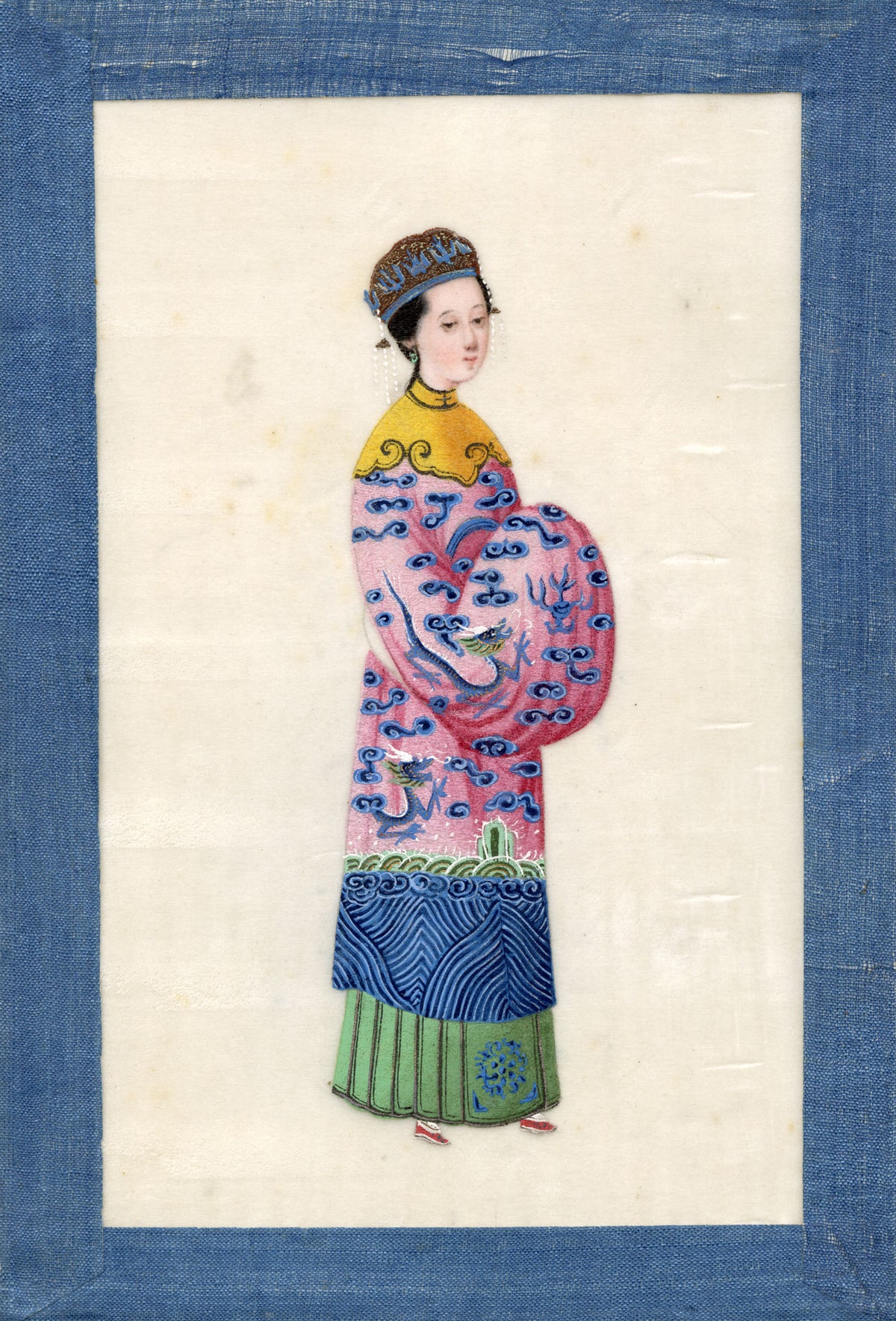 Chinese Qing Dynasty Album of Court Figure Paintings on Pith, Canton, 19th-century