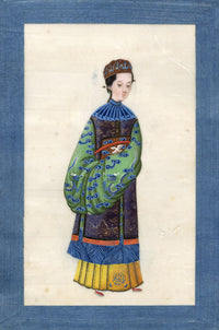 Chinese Qing Dynasty Album of Court Figure Paintings on Pith, Canton, 19th-century