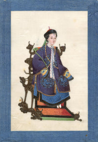 Chinese Qing Dynasty Album of Court Figure Paintings on Pith, Canton, 19th-century