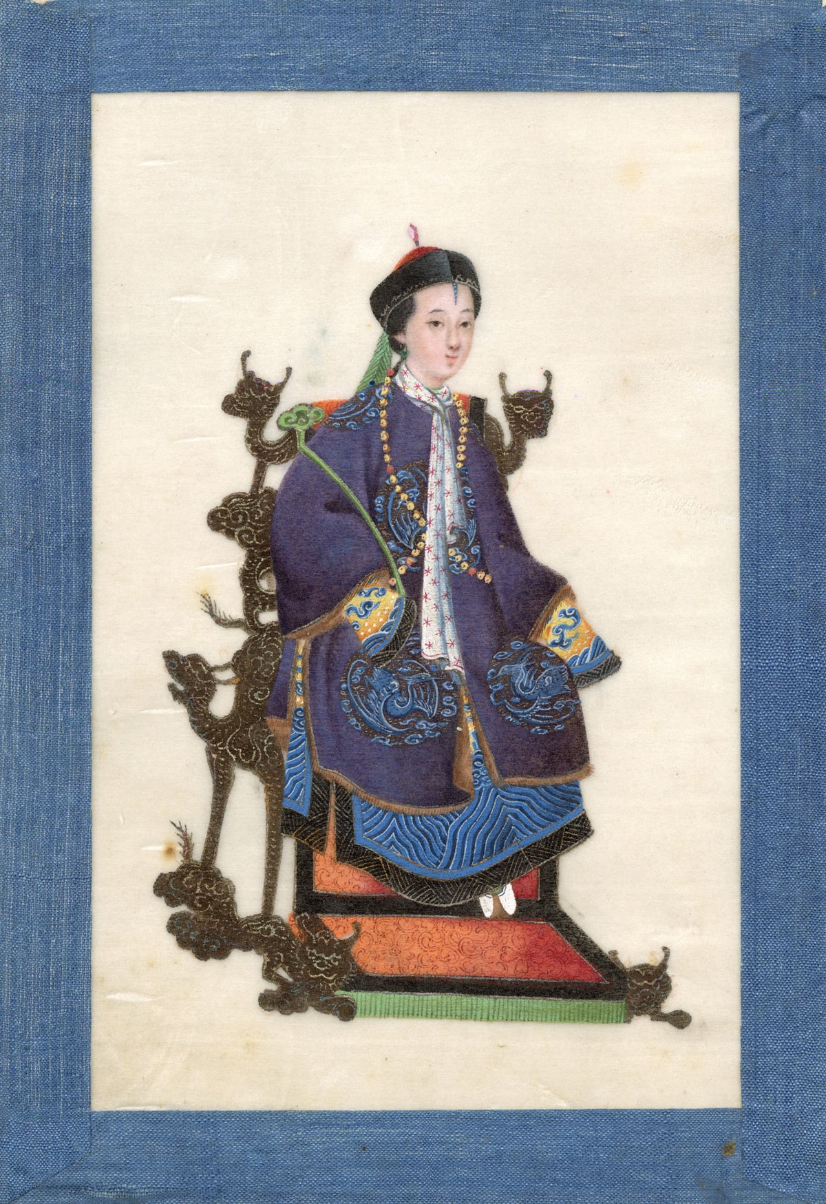 Chinese Qing Dynasty Album of Court Figure Paintings on Pith, Canton, 19th-century