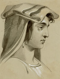 Alice J. Morton, Portrait of a Southern Italian Woman – Mid-19th-century watercolour painting