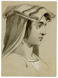Alice J. Morton, Portrait of a Southern Italian Woman – Mid-19th-century watercolour painting