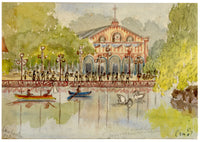 Constance Maria Stopford née Hammersley, Wiesbaden, Kurhaus Park, Germany – 1893 watercolour painting