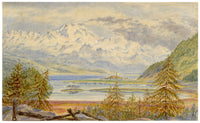 Constance Maria Stopford née Hammersley, Piz de la Margna, Upper Engadine Valley, Switzerland – Late 19th-century watercolour painting
