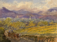 Constance Maria Stopford née Hammersley, Bad Homburg & Taunus Mountains View, Germany – 1893 watercolour painting
