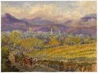 Constance Maria Stopford née Hammersley, Bad Homburg & Taunus Mountains View, Germany – 1893 watercolour painting