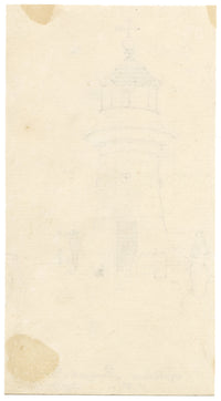 C.H., Ramsgate Pier Lighthouse, West Pier, Ramsgate, Kent – 1850 graphite drawing