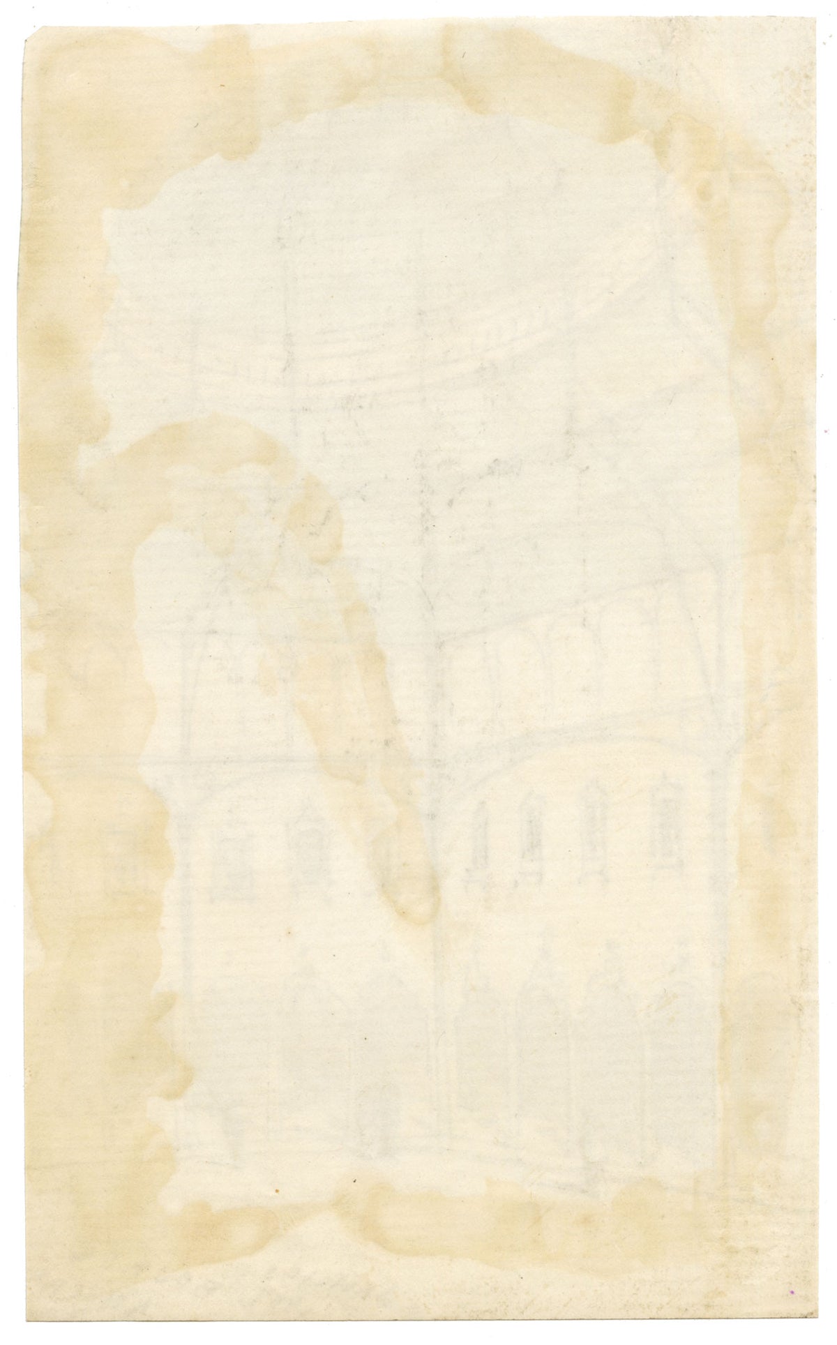C.H., Antwerp Stock Exchange, Belgium – 1857 watercolour painting