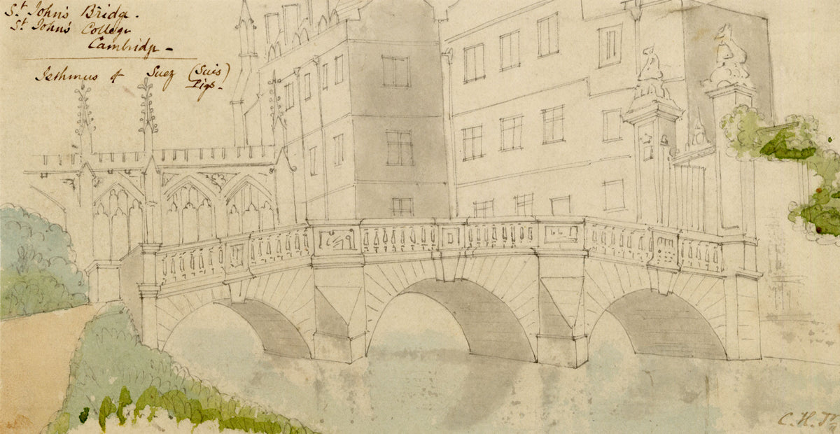 C.H. Jr., St John's College, Cambridge Kitchen Bridge – c.1850s pen & ink drawing