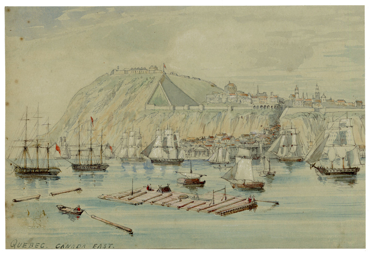 C.H., Quebec Canada East, Progress of the Prince of Wales in British North America – c.1860s watercolour painting