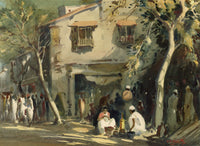 G.D. Paulraj, Indian Street Scene – Mid-20th-century watercolour painting