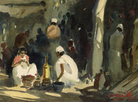 G.D. Paulraj, Indian Street Scene – Mid-20th-century watercolour painting