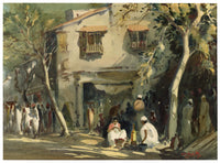 G.D. Paulraj, Indian Street Scene – Mid-20th-century watercolour painting