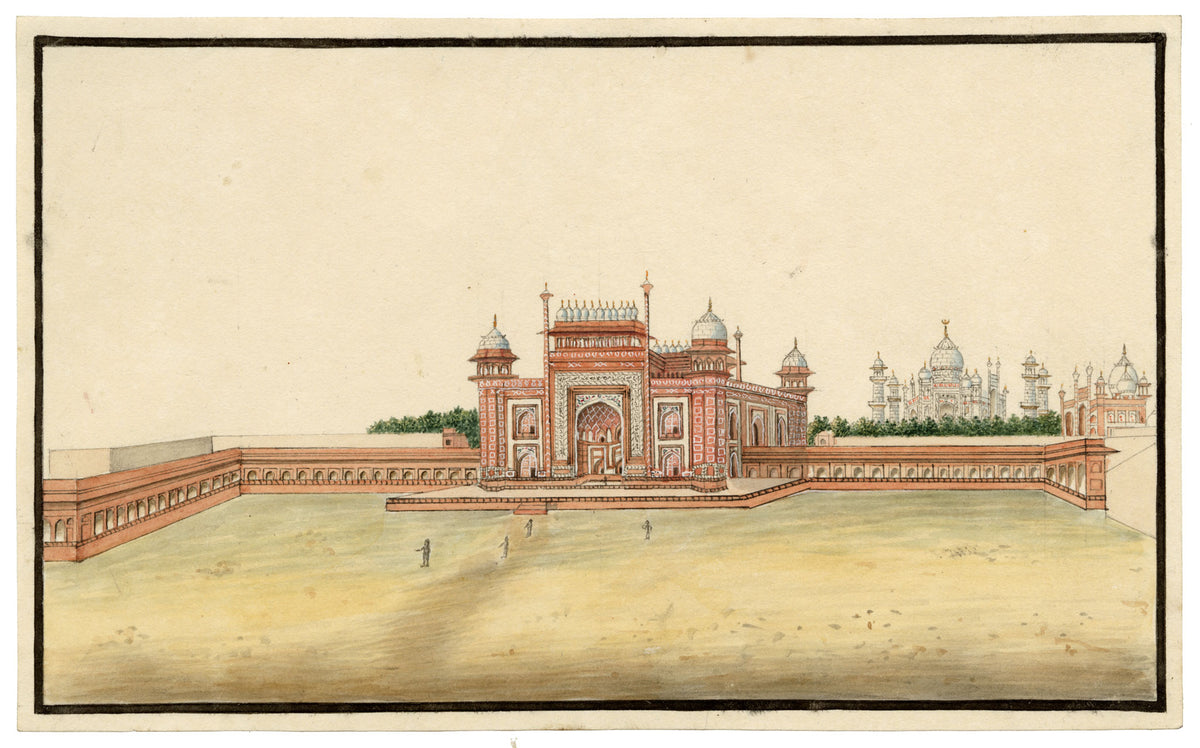 Indian Company School, Great Gate, Taj Mahal, Agra – Early 19th-century watercolour painting
