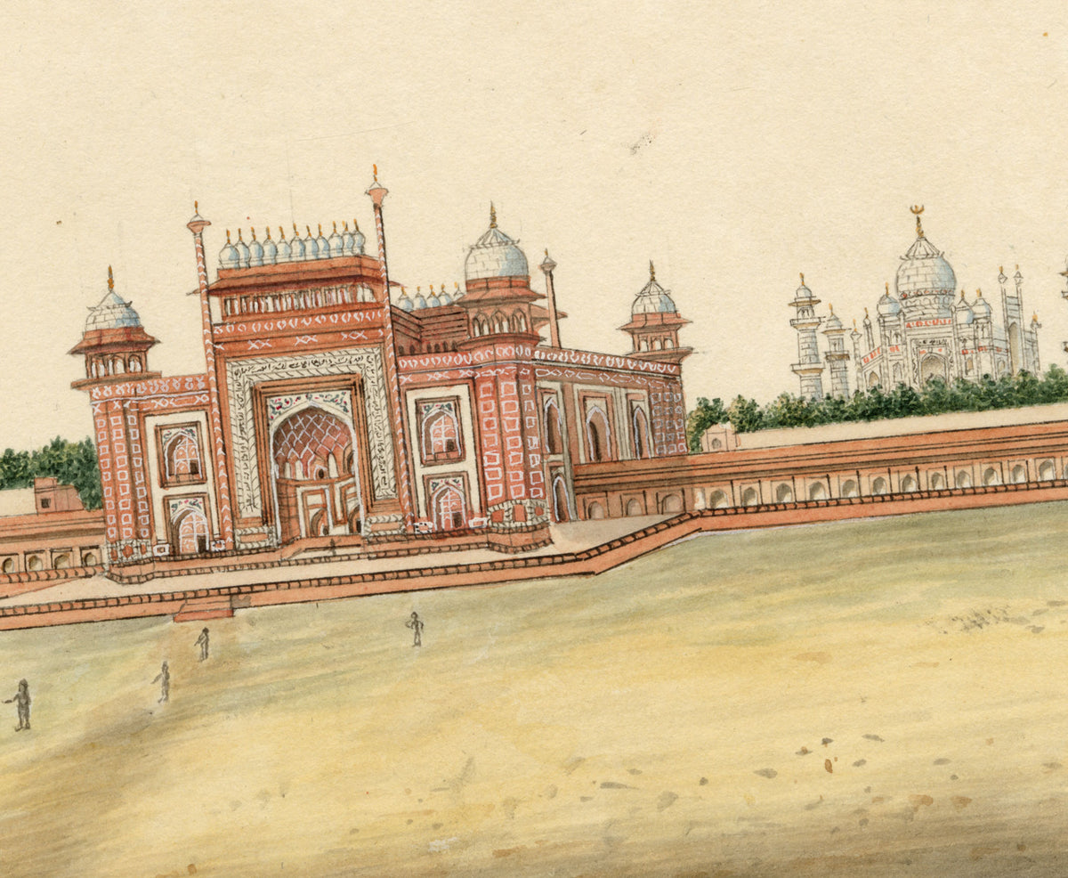 Indian Company School, Great Gate, Taj Mahal, Agra – Early 19th-century watercolour painting