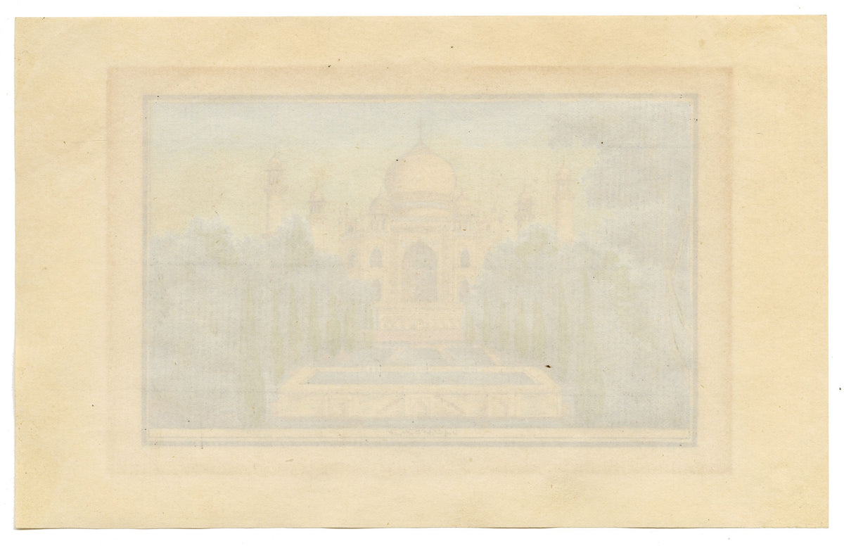 Indian Company School, Taj Mahal Garden View, Agra – c.1860 watercolour painting