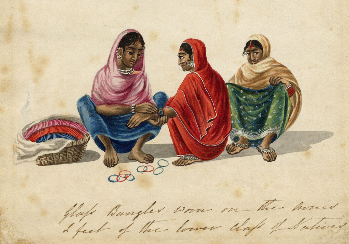 Indian Company School, A Maniharin Female Bangle Seller – c.1814 watercolour painting