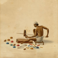 Indian Company School, A Craftsman Making Toys – Early 19th-century watercolour painting