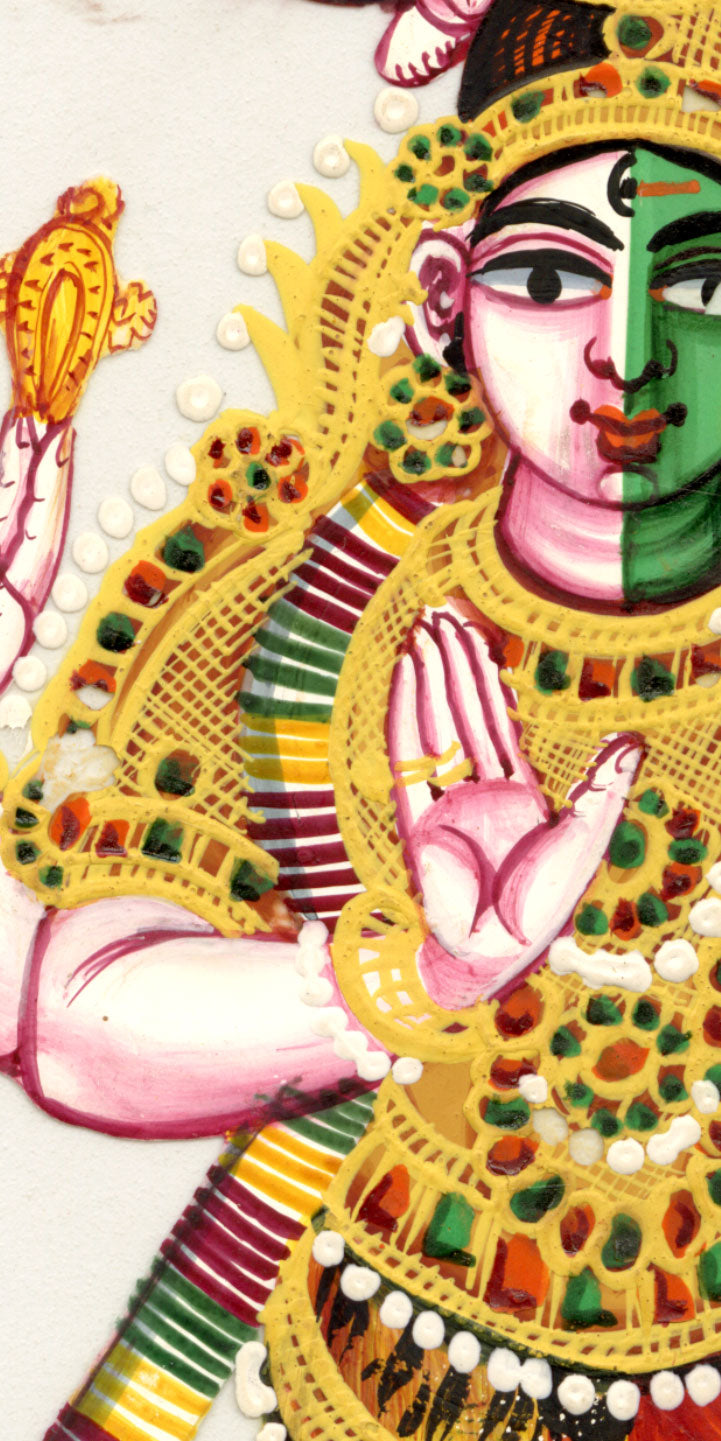 Indian Company School, Ardhanarishvara Hindu Deity Shiva & Parvati – Mid-19th-century gouache painting