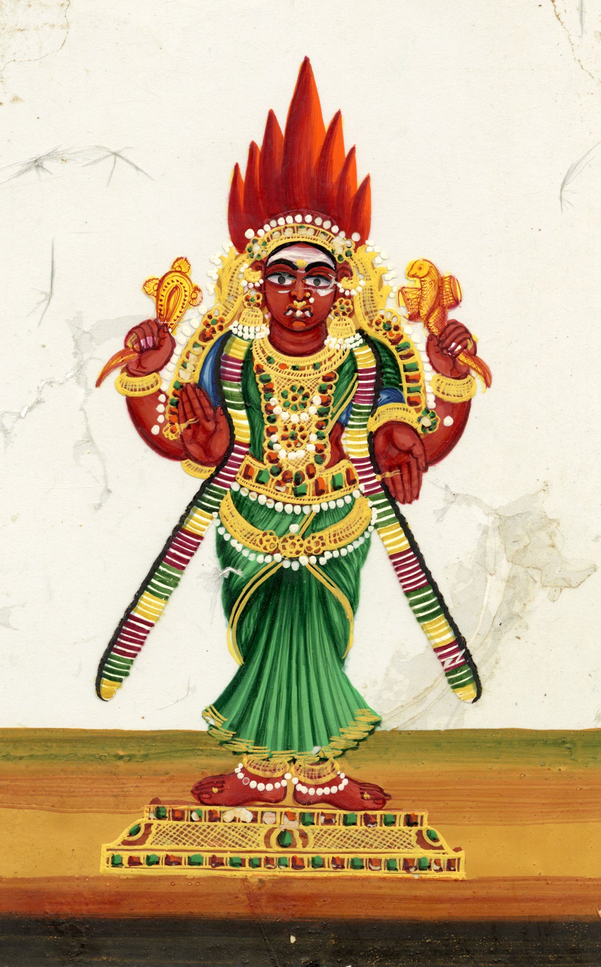 Indian Company School, Pratyangira Hindu Goddess Deity – Mid-19th-century gouache painting