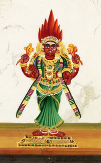 Indian Company School, Pratyangira Hindu Goddess Deity – Mid-19th-century gouache painting