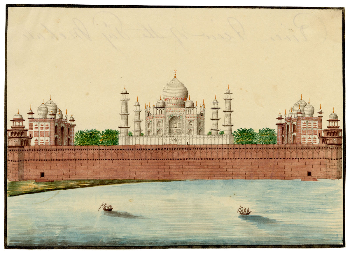 Indian Company School, Taj Mahal from the River Jumma, Agra – c.1834 watercolour painting