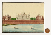 Indian Company School, Taj Mahal from the River Jumma, Agra – c.1834 watercolour painting