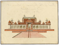 Indian Company School, Tomb of the Emperor Akbar at Secunderah near Agra – c.1834 watercolour painting