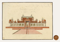 Indian Company School, Tomb of the Emperor Akbar at Secunderah near Agra – c.1834 watercolour painting